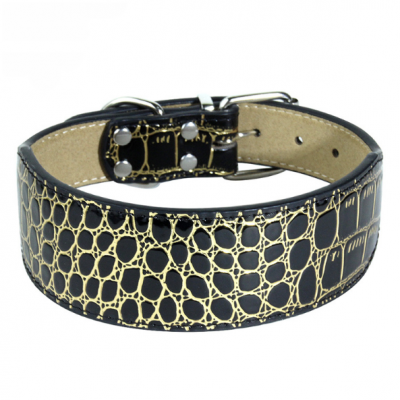 C510PU snakeskin pattern pet collar for medium and large dogs